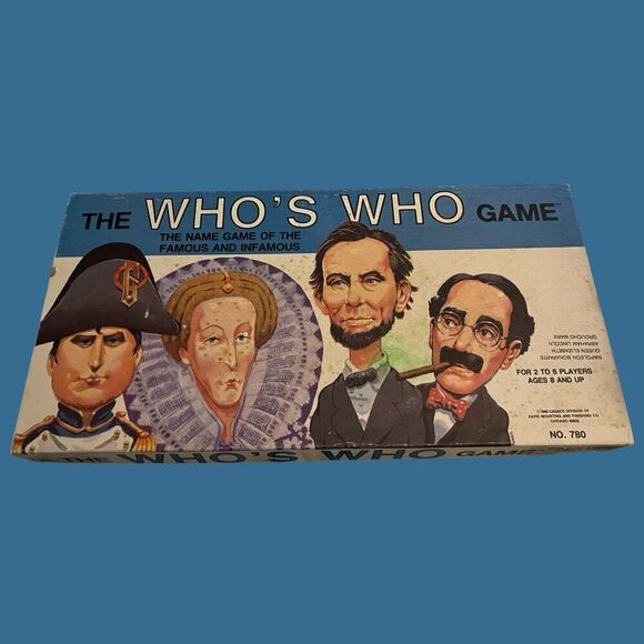 Vintage 1986 The Who's Who Game The Name Game of The Famous & Infamous COMPLETE - Picture 1 of 7